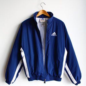 Vintage Adidas Blue Color Block Winter Jacket